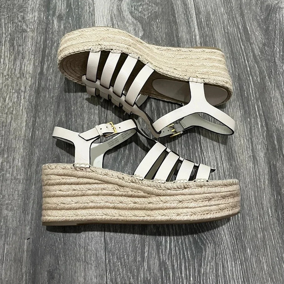 NWT (no box) Tory Burch Women's Fisherman Espadrille Platform Wedge Sandals - Picture 6 of 9
